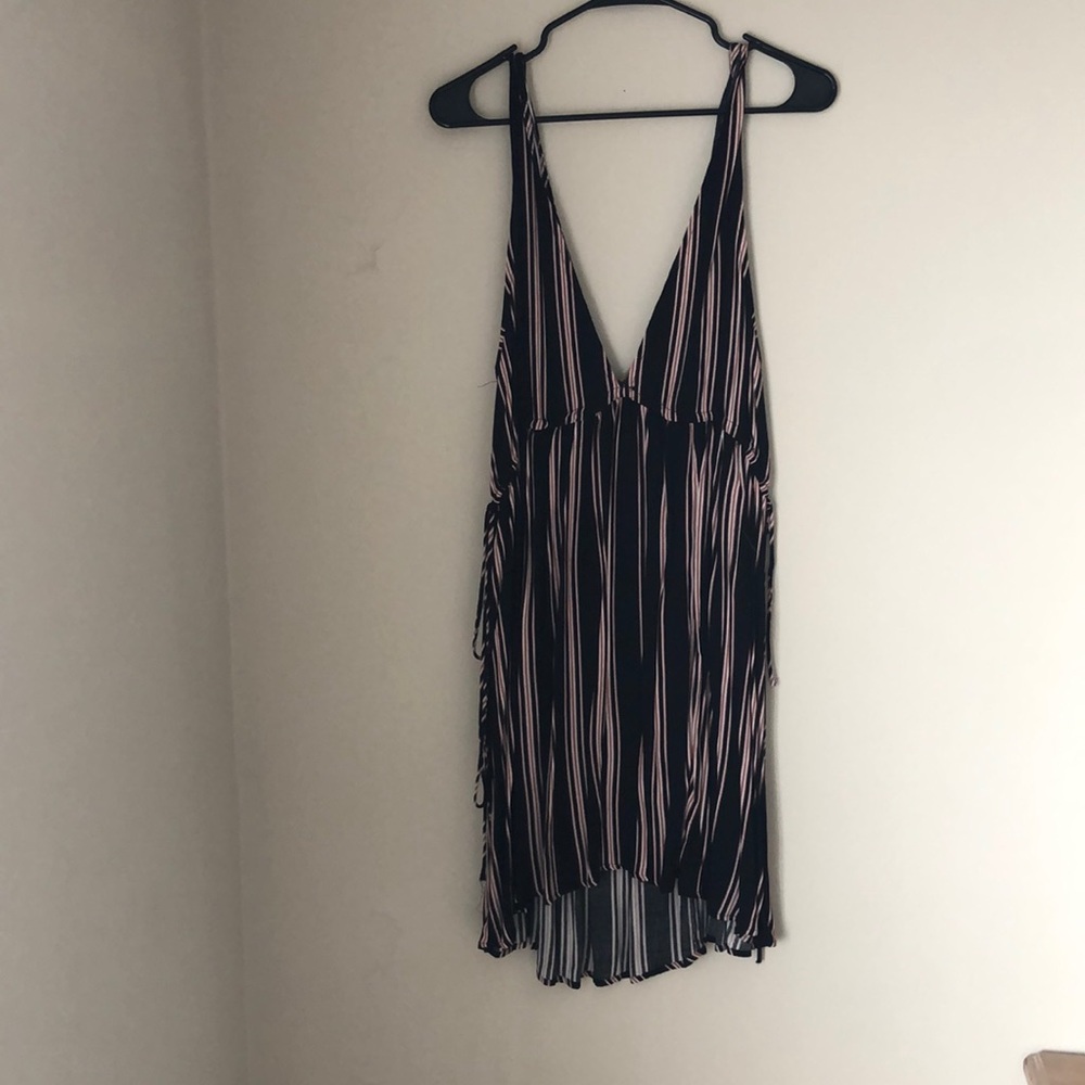 Striped black dress